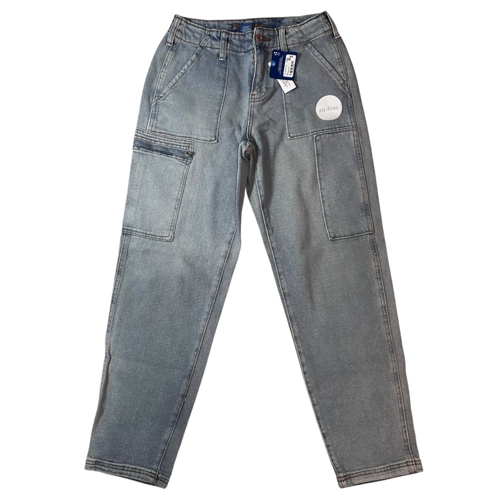Arizona Jean Co High Rise Utility Cargo Jeans Size 1 Juniors NWT